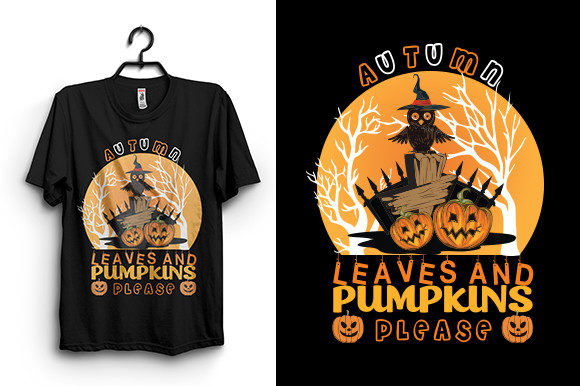 Autumn Pumpkin Halloween Graphics for T-Shirt Designs
