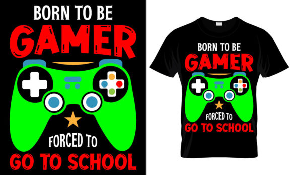 Born to Be Gamer Forced to Go to School Graphics