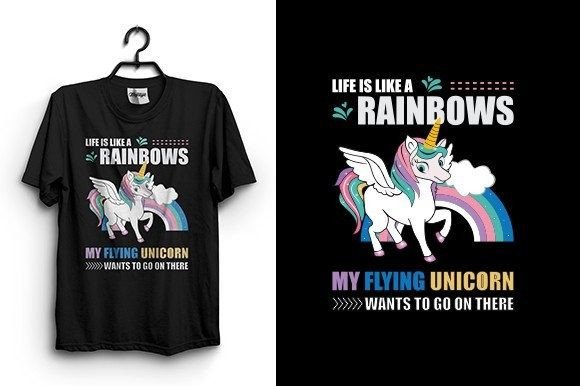 Flying Unicorn Graphics for T-Shirt Designs