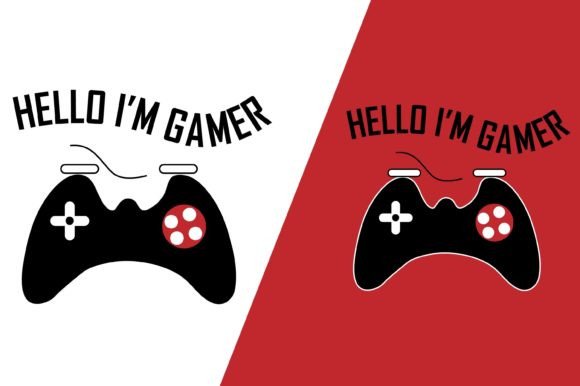 Hello I'm Gamer Graphics & Print Templates