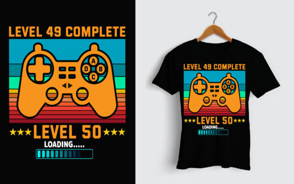 Level 49 Gamer Birthday Graphics & Print Templates