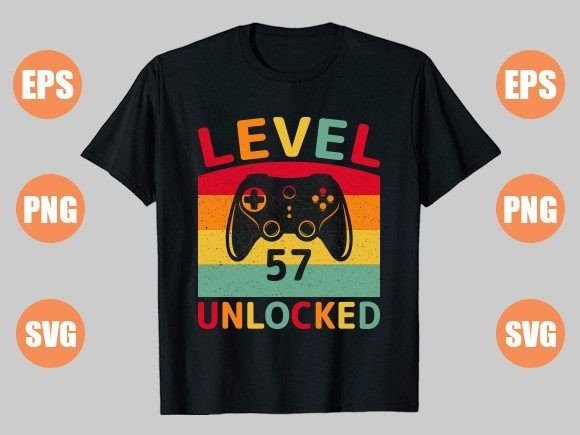 Level 57 Unlocked: Graphics for T-Shirt Designs