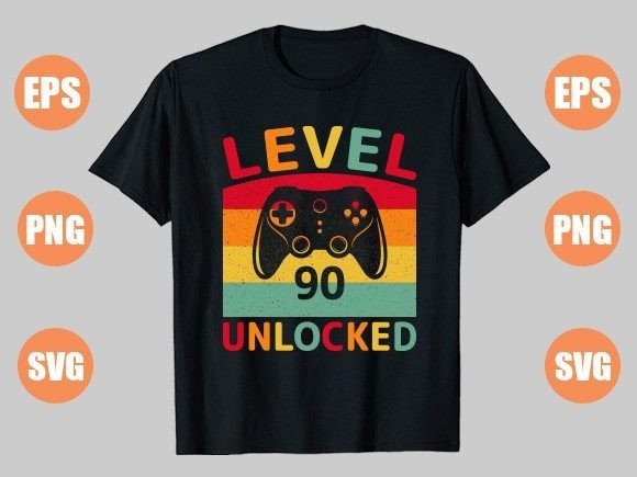 Level 90 Unlocked Graphics for T-Shirt Designs