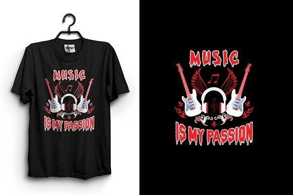 Music is My Passion T Shirt Design Graphics