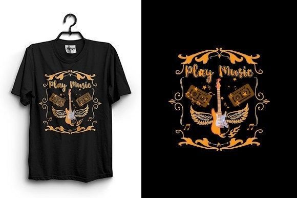 Play Music T Shirt Design: Graphics for T-Shirt Designs