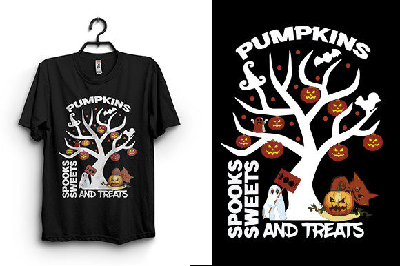 Spooks Sweets Pumpkins T Shirt Design Graphics