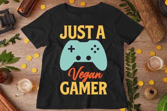 Vegan Gamer Graphics for T-Shirt Designs
